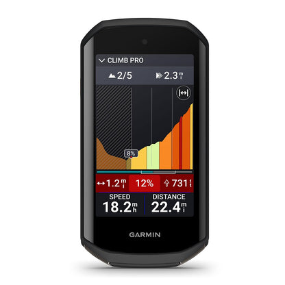 Garmin Edge 1050 GPS-Fahrradcomputer Bundle – Farb-Touchscreen, Lautsprecher, mit Silikonhülle (Weiß) & Zubehör