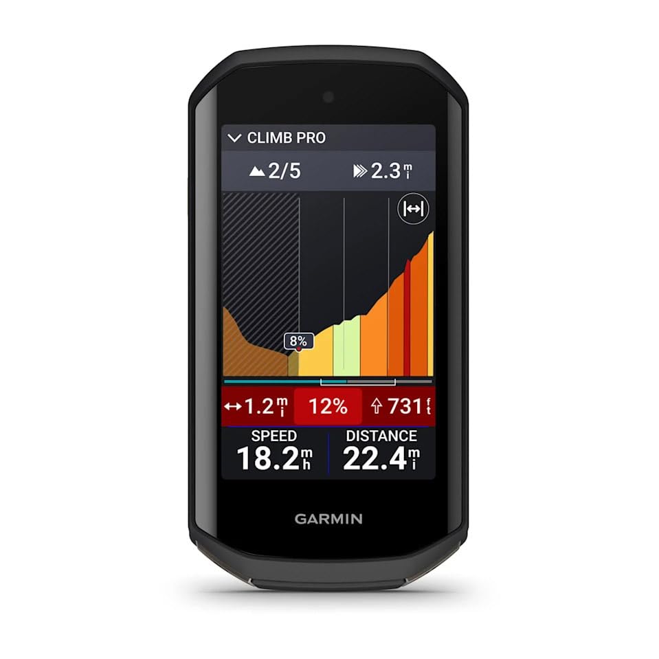 Garmin Edge 1050 GPS-Fahrradcomputer – Farb-Touchscreen, Lautsprecher, Gruppenfahrten, Verkehrswarnungen (Bundle)