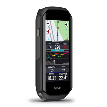 Garmin Edge 1050 GPS-Fahrradcomputer Bundle – Farb-Touchscreen, Lautsprecher, mit Silikonhülle (Weiß) & Zubehör
