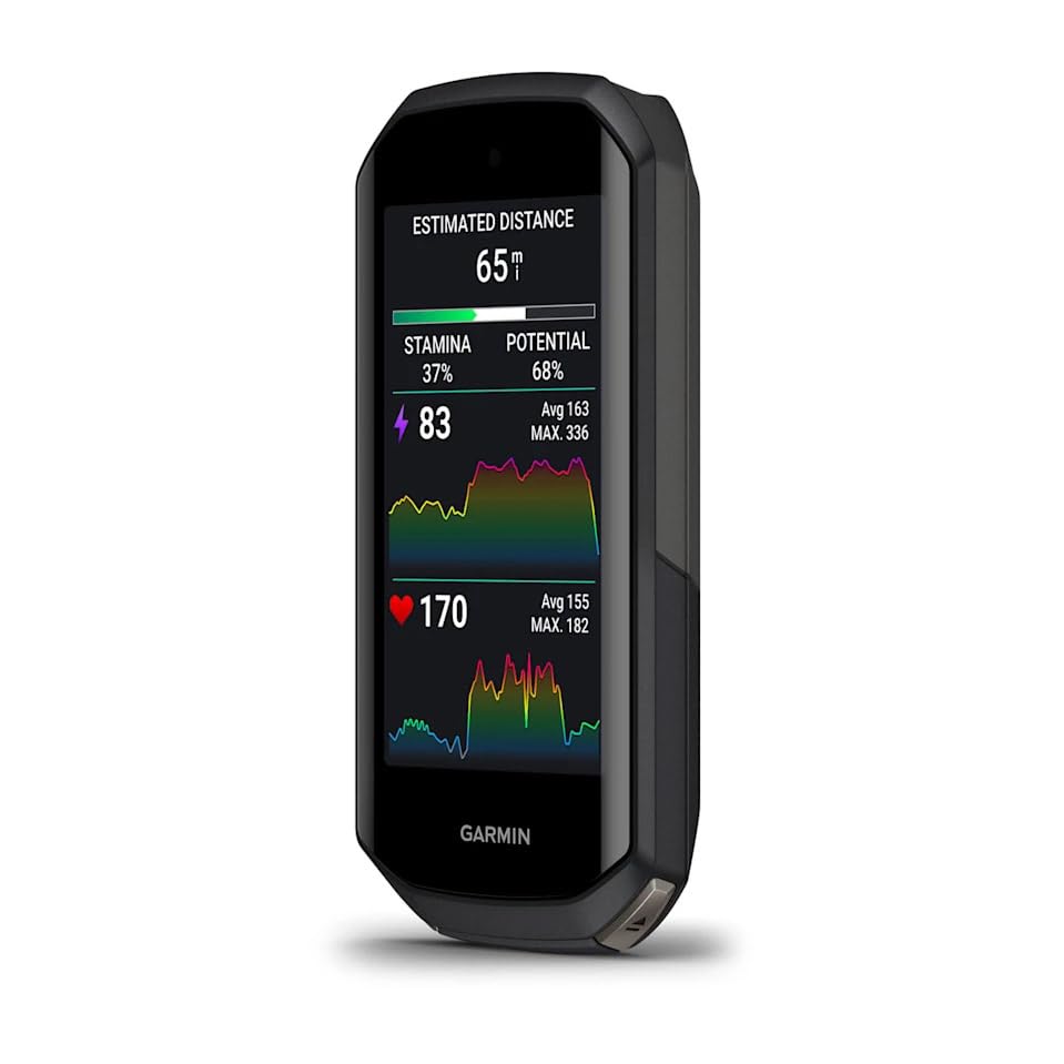 Garmin Edge 1050 GPS-Fahrradcomputer – Farb-Touchscreen, Lautsprecher, Gruppenfahrten, Verkehrswarnungen (Bundle)
