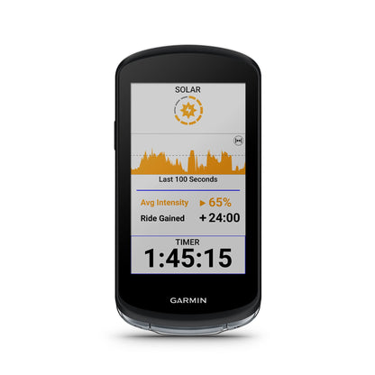 Garmin Edge 1040 Solar GPS-Fahrradcomputer – Solar-Laden, On-/Offroad, präzises GPS, lange Akkulaufzeit (nur Gerät)