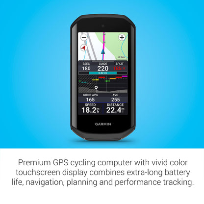 Garmin Edge 1050 GPS-Fahrradcomputer – Farb-Touchscreen, Lautsprecher, Training, Gruppenfahrten, Verkehrswarnungen