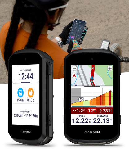 Garmin Edge 850 GPS-Fahrradcomputer – 2,7” Touchscreen, Karten-Navigation, mit blauer Silikonhülle & Powerbank