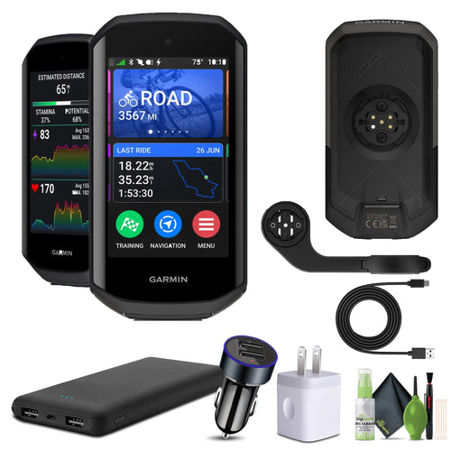 Garmin Edge 1050 GPS-Fahrradcomputer – Farb-Touchscreen, Lautsprecher, Gruppenfahrten, Verkehrswarnungen (Bundle)